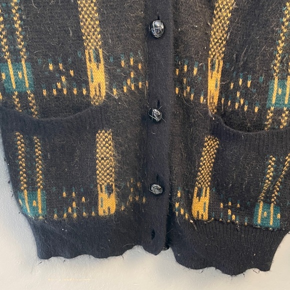 Madewell Black and Gold Plaid Cardigan size Xsmall - Picture 6 of 10